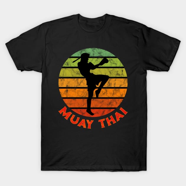 Muay Thai Fighter Kickboxing Boxer Thailand T-Shirt by VintCam